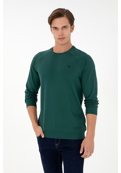 U.s. Polo Assn. Erkek Koyu Yeşil Sweatshirt 50295159-vr079 Koyu Yeşil