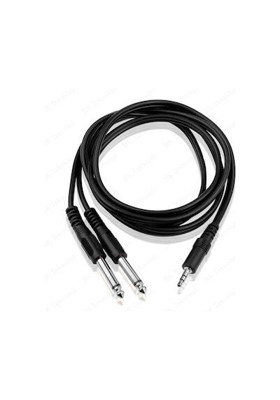 3.5mm Stereo Erkek to 2 x 6.3mm Mono Erkek Y Kablo - 3 Metre