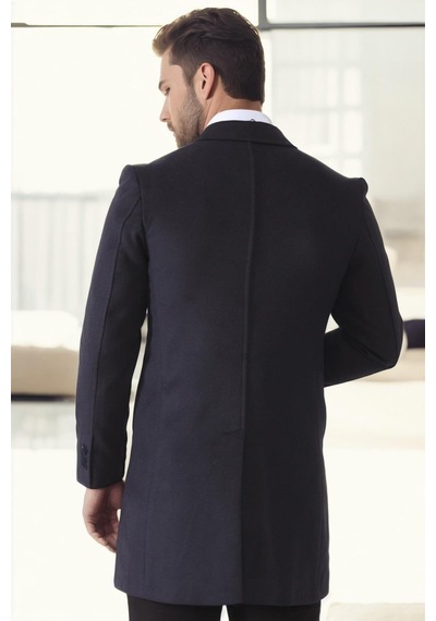 Plt9398 Dewberry Erkek Palto-lacivert Lacivert