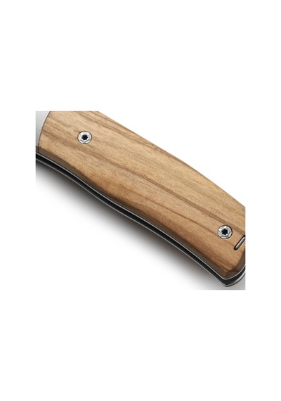 Lionsteel Nini Olive Wood - Titanium Bolster Kamp Çakı Kahverengi
