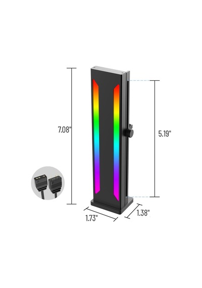 Rgb Gpu Destek Braketi, Manyetik Tabanlı Grafik Kartı Gpu Destek Desteği, Kaydırılabilir 5v 3 Pin Gpu Standı Renkl