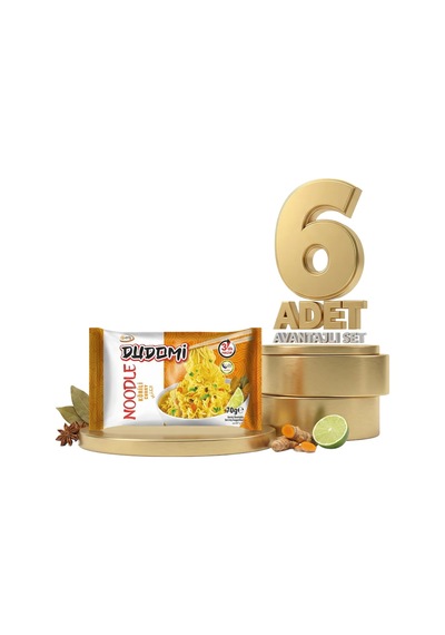 Dudomi Kore Usulü Köri Çeşnili Noodle 6x70 Gr