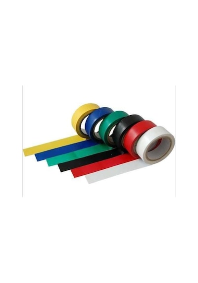 Pvc Elektrik İzolasyon Bandı İzole Bant 10 Adet Renkli 5 Metre N11.258
