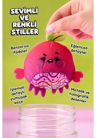 Magic Jellykins Sürpriz Peluş Oyuncak Suyla Açılan 1 Adet Sürpriz Model Koleksiyon Figürü - 7.6 Cm Çok Renkli