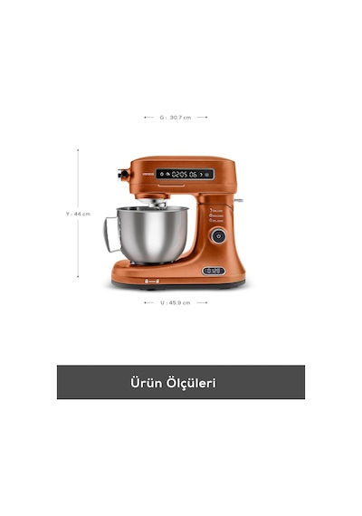 Karaca Pro Artisan 1600 W 5 L Zaman Ayarlı Tartılı Mutfak Şefi