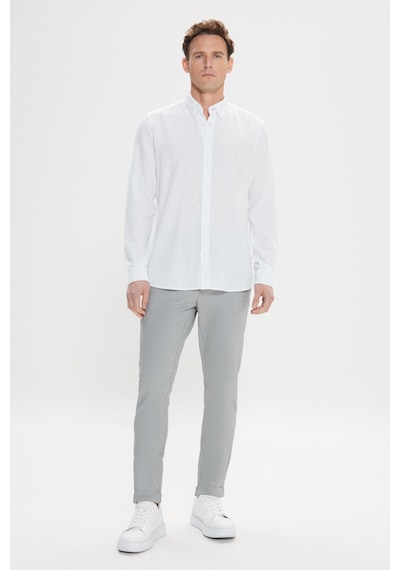 AC&Co / Altınyıldız Classics Erkek Beyaz Slim Fit Dar Kesim %100 Pamuk Düğmeli Yaka Gömlek Beyaz AC&Co / Altınyıldız Classics Erkek Beyaz Slim Fit Dar Kesim %100 Pamuk Düğmeli Yaka Gömlek Beyaz