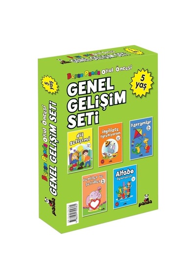 Okul Öncesi 5 Yaş Genel Gelişim Seti 5 Kitap Takım Çok Renkli