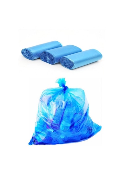 Çöp Torbası Battal Boy 10'lu X 5 Rulo Mavi Çöp Poşeti 75x90 Cm