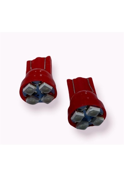 4 Ledli Plastik T10 Kırmızı