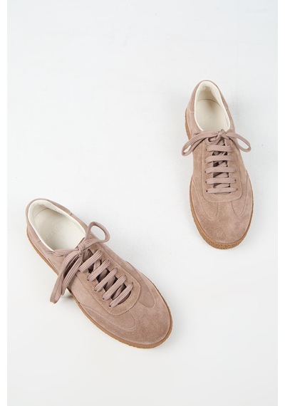 Krahe Palminteri Erkek Hakiki Deri Bağcıklı Vizon Sneakers