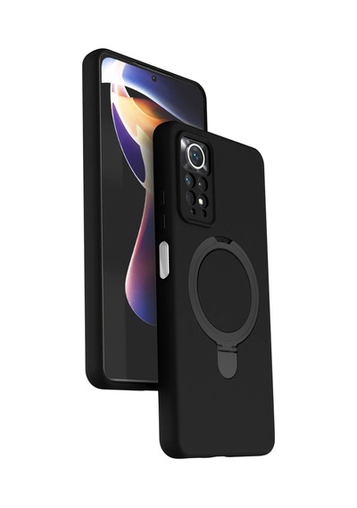Gld-spt- Newface Xiaomi Redmi Note 12 Pro 4g Regal Magsafe Standlı Kapak - Siyah