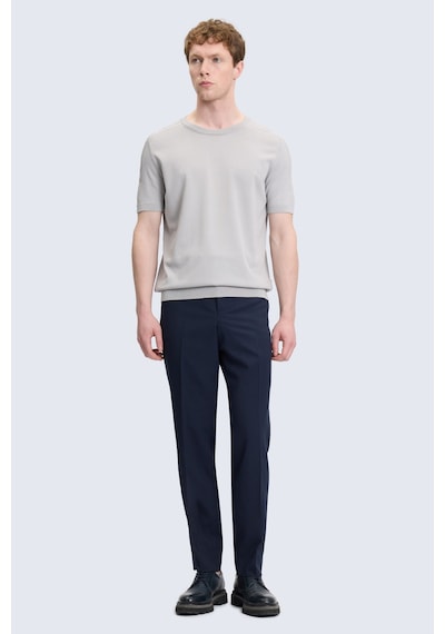 Hatemoğlu Gri Regular Fit Bisiklet Yaka Rayon Tişört