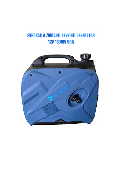 Eurokar 12v Dc Benzinli Portatif Jeneratör - 1300w 90a Akü Şarj Cihazı Karavan, Tekne