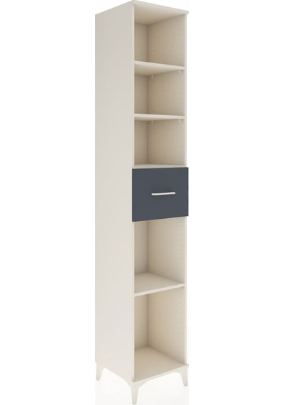 Hyperion Dolap 4 Raflı Tek Çekmeceli 44x44x243 Aytaşı-antrasit Aytaşı
