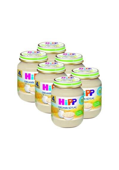 Hipp Organik Sütlaç 4+ Ay Kavanoz Mama 6 x 125 G