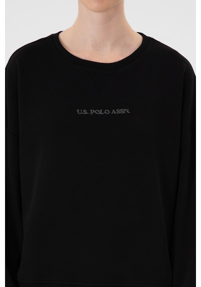 U.S. Polo Assn. Kadın Siyah Bisiklet Yaka Sweathırt 50313562-VR046
