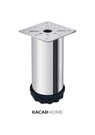 4 Adet 12 Cm Ayarlanabilir Metal Mobilya Kanepe Baza Dolap Koltuk Ayağı Krom Lüx Baza Ayak 42 Çap Gü Diğer