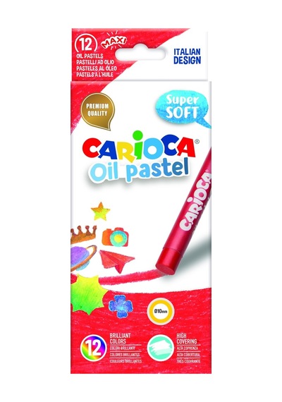 Carioca Yağlı Pastel Boya Kalemi 12'li Karışık