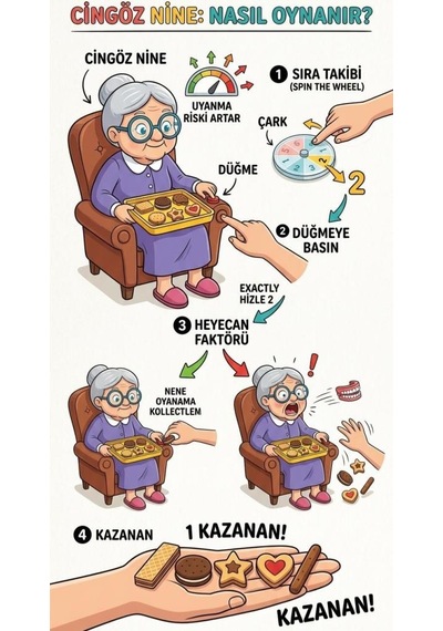 Cingöz Nine 14 Parçalı Nine Figürlü 2-4 Kişilik Eğitici Ve Eğlenceli Aile Kutu Oyun Seti