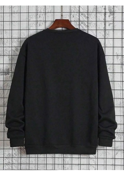 Sevlove Sevgili Çift Kombini Kişiye Özel Harf Baskılı 2'li Sweatshirt SIYAH