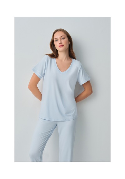 Suwen Emma Pijama Takımı Wsh10510219015 Mavi