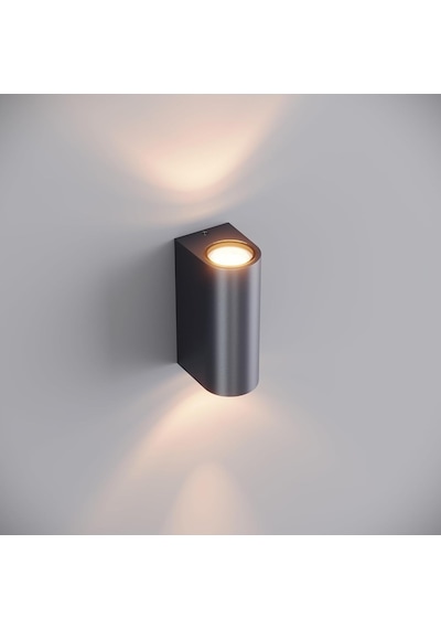Lunara Led Duvar Apliği Ip65 Alüminyum Dış Mekan Bahçe Balkon Teras Cephe Aydınlatması Modern Antrasit 3000k Diğer