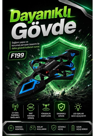 Yönsüz Mod Destekli Uzaktan Kumandalı Uçak Drone 2.4g Frekanslı Eğlenceli Oyuncak
