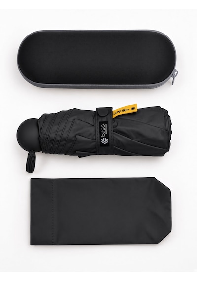 Bliss Umbrella Kapsül Şemsiye - Uv Korumalı Güneş Şemsiyesi Siyah