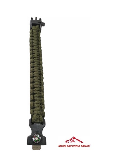 Paracord Bileklik Haki Çok Renkli