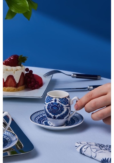 Karaca  Mercan 6 Kişilik Kahve Fincan Takımı 90 Ml
