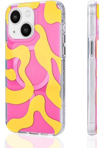 Apple Uyumlu iPhone 15 Pro Max Kılıf M-safe Şarj Özellikli Zore Stilo Kapak Sarı