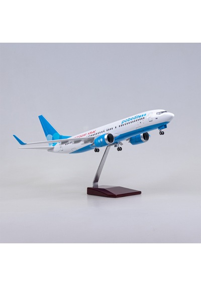 Pobeda Russia Boeing 737 Yolcu Uçağı Model Uçak 1/80 Ölçek 47cm