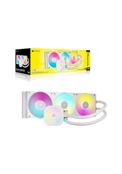 Corsaır 360mm Tıtan 360rx Lcd Cw-9061021-ww Am5-1851p Rgb Sıvı Soğutmalı İşlemci Fanı Beyaz