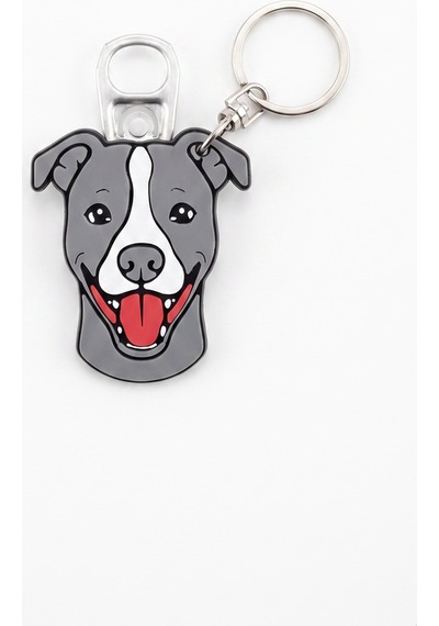 Pitbull Figürlü Açacaklı Anahtarlık