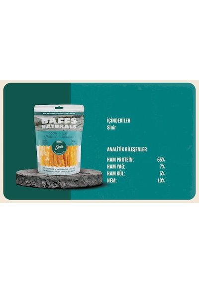 Baffs Naturals Dana Sinir Doğal Çiğnemelik Köpek Ödül Maması 100 G