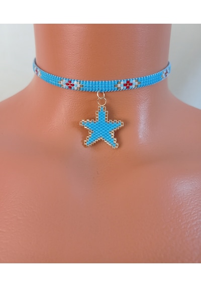 Miyuki Yıldız Choker Kolye Çok Renkli