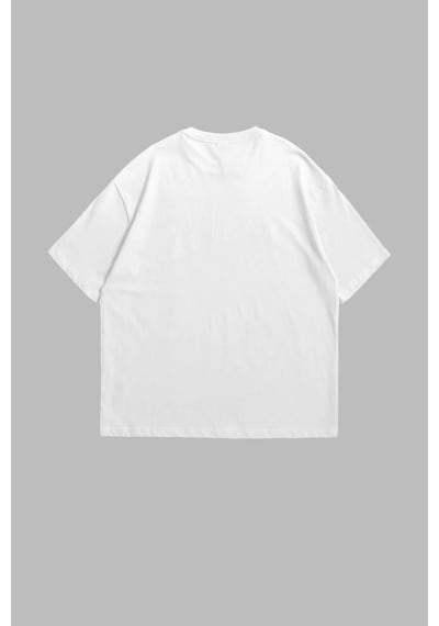 Tarzsokak The World Is Yours Baskılı Oversize Unisex Beyaz