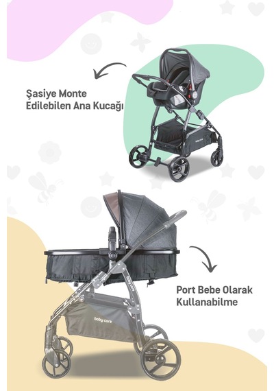 Bc 315 - Safari Pro Travel Sistem Bebek Arabası Vizon