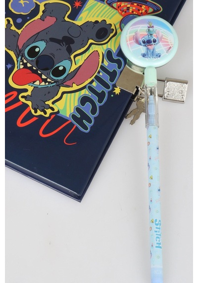 X Dekomus Lisanslı Stitch Lisanslı Stitch Unleash Lock Journal Kilitli Hatıra Defteri Ve Labirent Figürlü Geçmeli Kalem Seti Altın