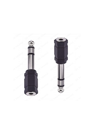 6.35mm Erkek - 3.5mm Dişi Stereo Kulaklık Ses Adaptörü Çevirici