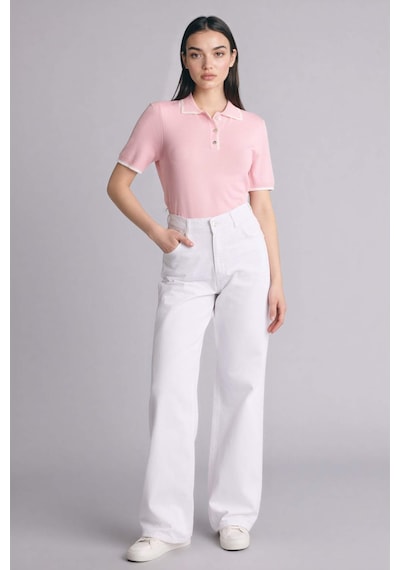 Defacto Fıtted Polo Yaka Kazak C1498ax26sppn475 Pembe-pn475