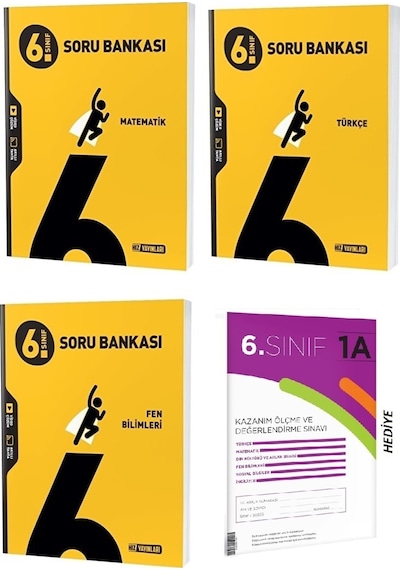 6. Sınıf Türkçe+Matematik ve Fen Bilimleri Soru Bankası Seti İle KDS Deneme Sınavı