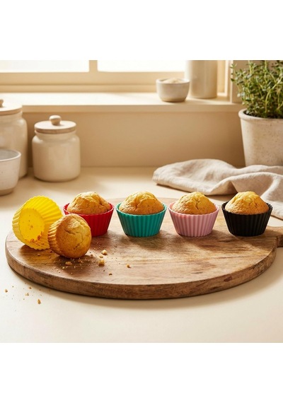 Yumuşak Silikon Muffin Kalıbı 5'li Diğer