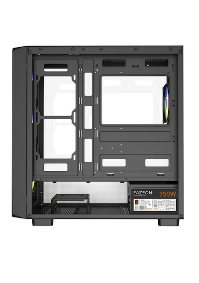 Fazeon F19 750w 80plus Bronze 4x120mm Argb Fanlı Atx Siyah Bilgisayar Kasası