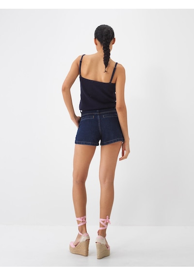 Xint Lacivert Pamuk Dokulu Regular Fit Şort 275421