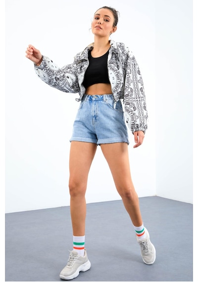 Tommy Life Lacivert Basic Sıfır Kol Dar Kalıp U Yaka Kadın Crop Top Atlet - 97162 Lacivert