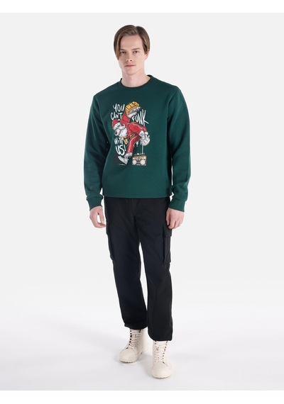 Colin's Colins Regular Fit Baskılı Yeşil Erkek Sweatshirt Cl1066430 Yeşil Colin's Colins Regular Fit Baskılı Yeşil Erkek Sweatshirt Cl1066430 Yeşil