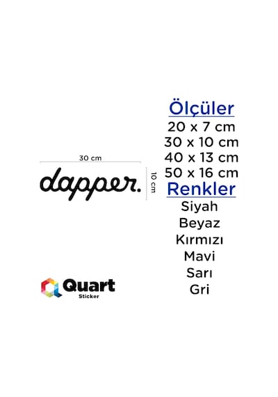 Dapper Sticker Quarts Oto Sticker Araba Sticker