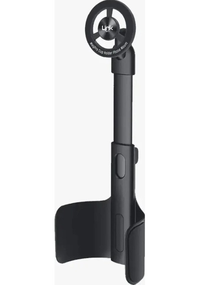 Linktech Araç Telefon Tutacağı - H888 Bardaklık Montajlı Dönebilen Esnek Kol Telefon Tutucu Siyah