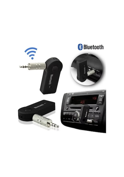 Mikrofonlu Bluetooth Ses Alıcı Araç Ve Hoparlör İçin Aux Girişli Kablosuz Dönüştürücü Kiti